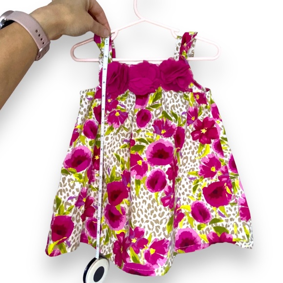 (3 for$19) Floral Leopard Print Dress with 3D Flowers Size 12-18 Months - Picture 9 of 9